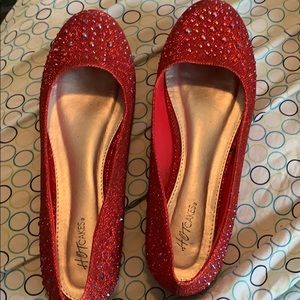 Red sparkle flares